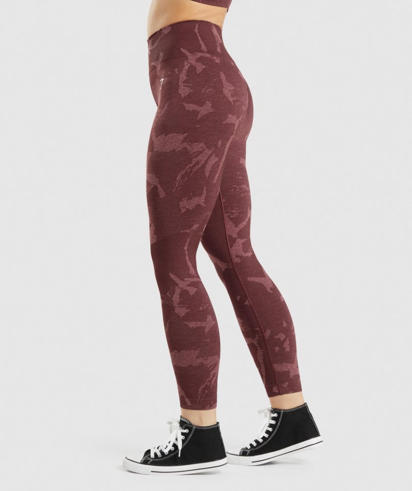 Women's Gymshark Adapt Camo Seamless Leggings Brown | NZ 5OYUFC